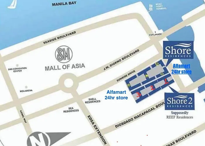 Shore Residences, Walking Distance To Moa And Near Airport *